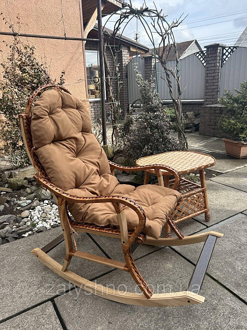 Кресло качалка со столом плетеные Киев - изображение 6