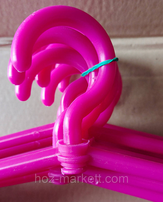 Вешалки плечики тремпель пластиковый с поворотным крючком цветной 40 см 10 шт уп Харьков - изображение 4