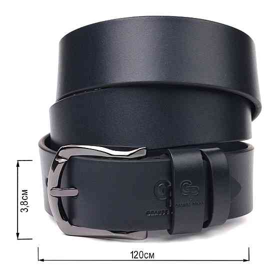 Практичный ремень для мужчин из натуральной кожи Grande Pelle 21471 Синий Киев