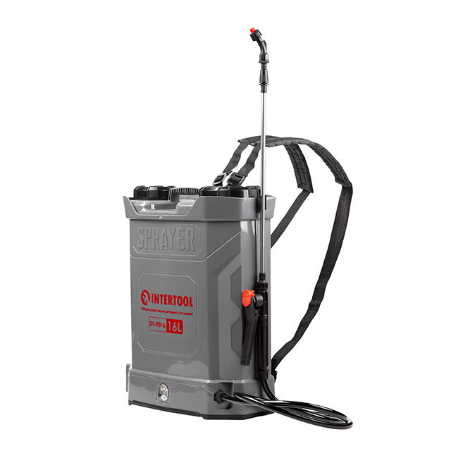 Обприскувач акумуляторний ранцевий 16 л, 3.1 л/хв, батарея 12 В/8 Аг INTERTOOL DT-9016 Київ - фото 2