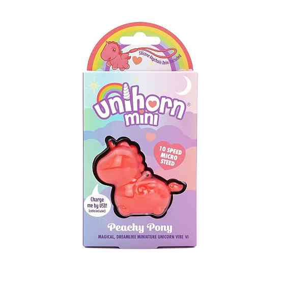 Вібратор-мінієдиноріжка Unihorn Mini – Peachy Pony, брелок з вібрацією, 10 режимів Sex Aura Київ