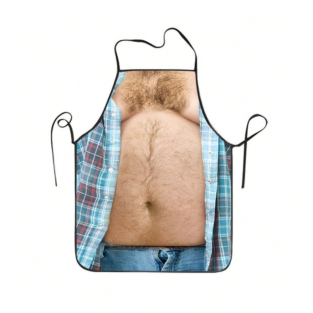 Фартук з приколом чоловічий в сорочці 80 на 60 см різнобарвний Київ - фото 1