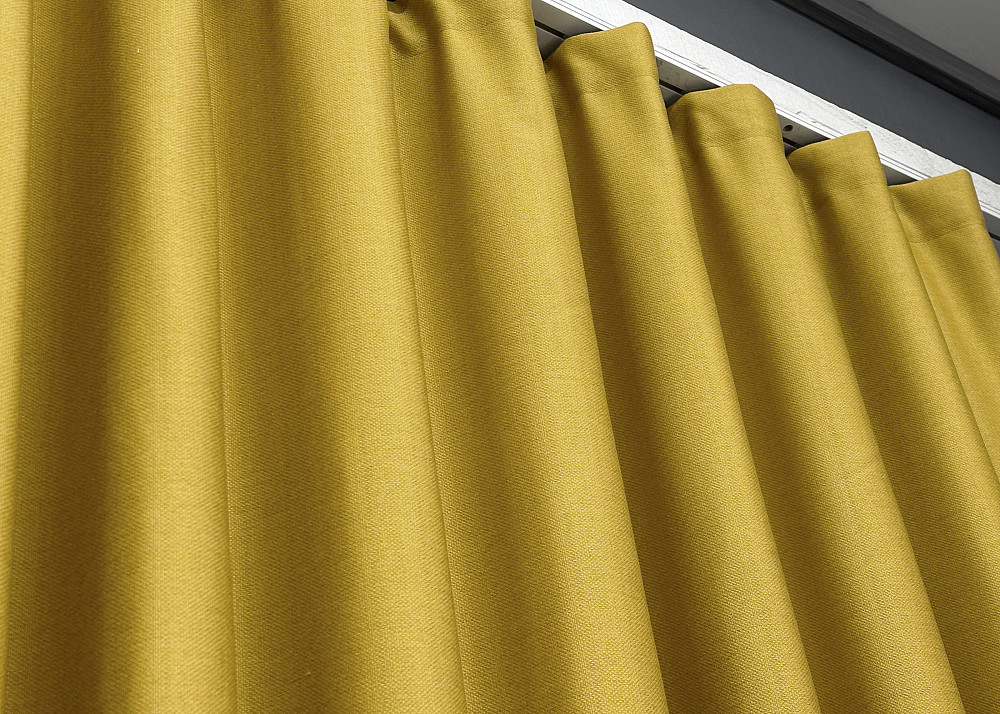 Шторна тканина Шеніл однотонний колір гірчичний 1897ш Київ - фото 7