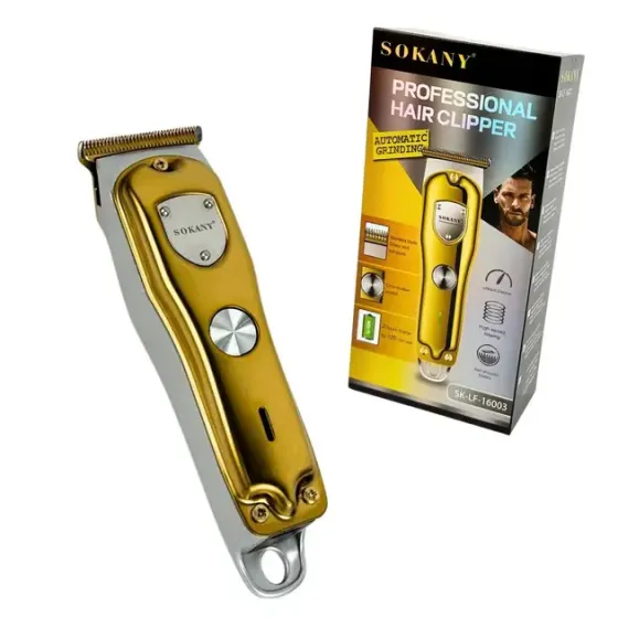 Беспроводная машинка для стрижки волос Sokany SK-LF-16003 4 насадки золотистый Коломыя