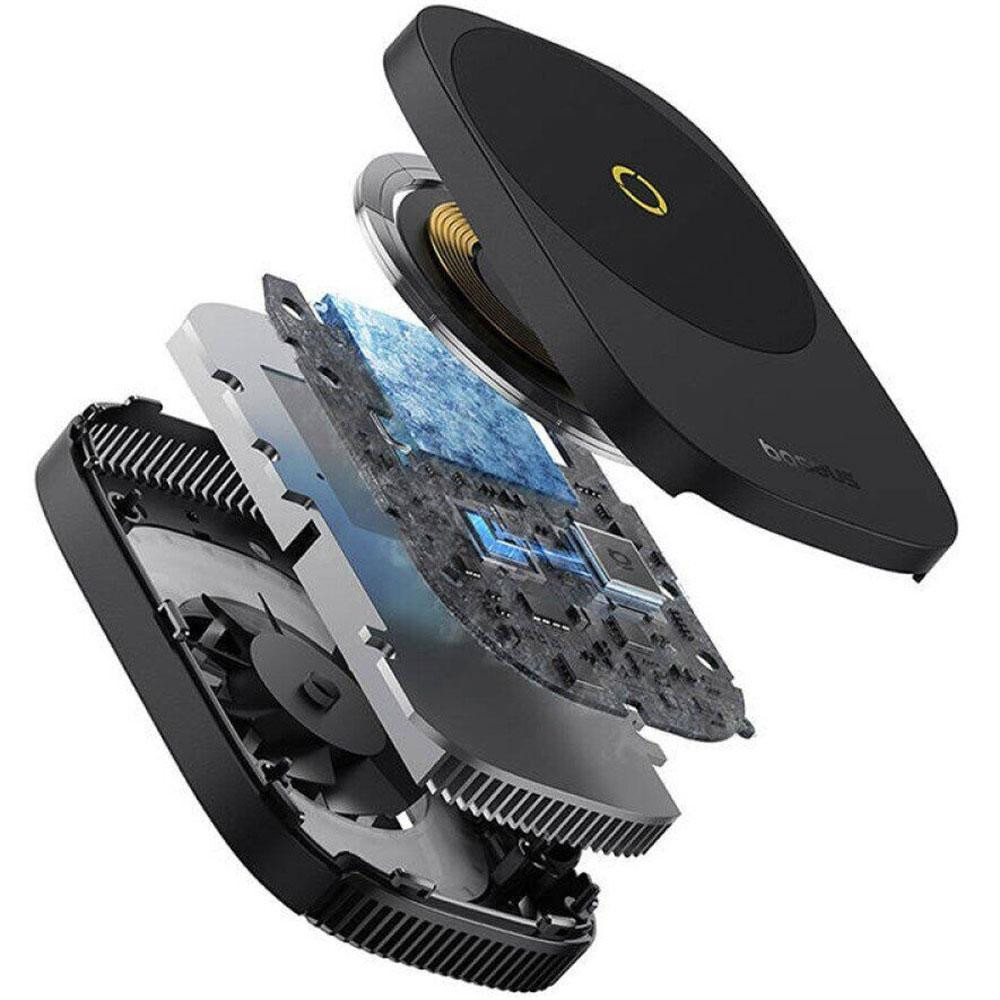 Бездротовий зарядний пристрій з кулером Baseus Cosmic Black Київ - фото 3