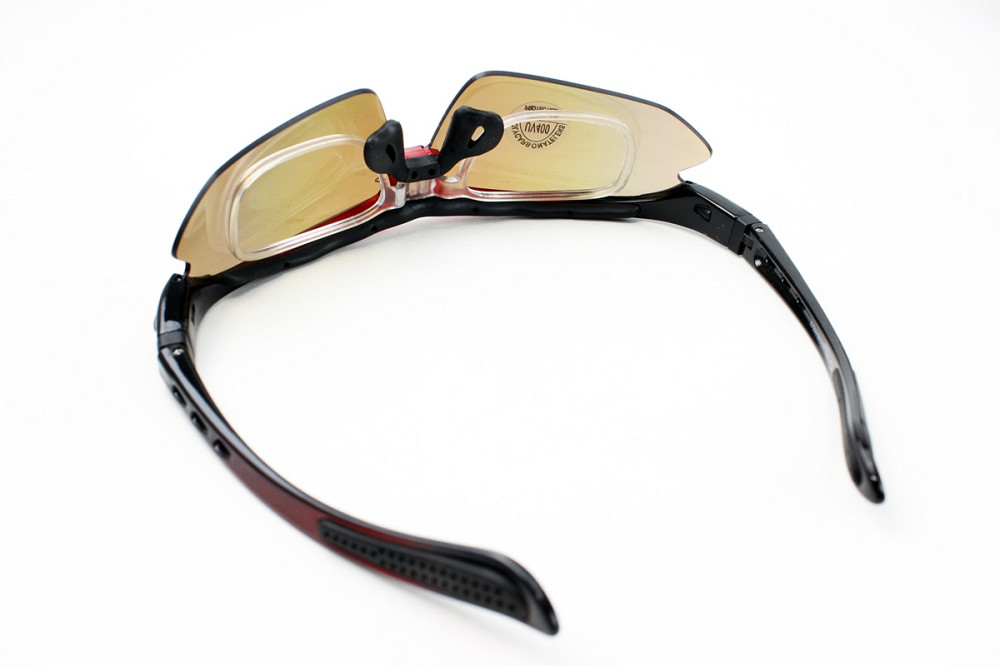 Окуляри з набором для догляду, змінні лінзи 5шт, у твердому чохлі, червоно-чорні НЕ оригінал Київ - фото 3