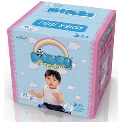 Подгузники Mimzi XL 12+ кг 50 шт (MDXL50) (4820209800203) Винница