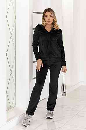 Велюровый спортивный костюм женский Davos 46-48, Черный Киев