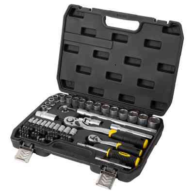 Набор инструментов Sigma насадок торцевых и бит 1/4", 1/2" 72шт CrV mid (6003741) Винница