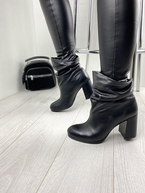 Injers Черевики жіночі INJERS чорні натуральна шкіра зима висота 13,5см каблук 8см (2894) 38р.3 Коломия - фото 5