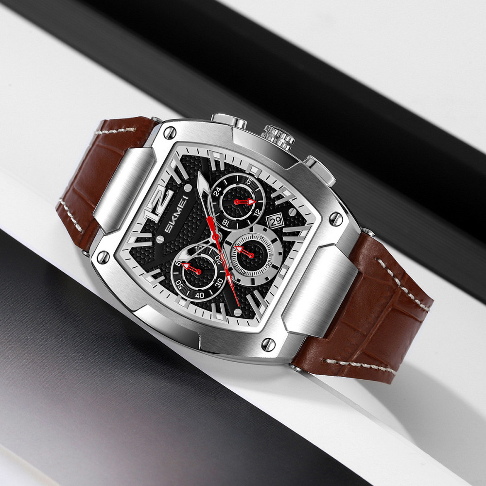 Skmei 9357SIBN Silver-Brown Київ - фото 3