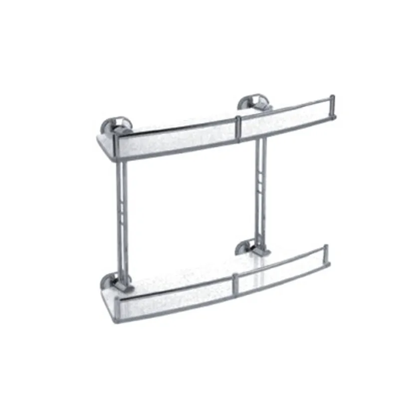 Полиця скляна двоярусна Haiba HB1920-2 (HB0485) Київ - фото 1