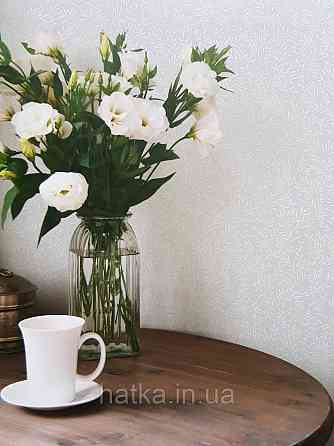 Шпалери вінілові на флізеліні A.S.Creation Maison charme 0.53x10 прованс гілки маленькі ніжні білі на сірому Київ