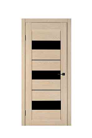 Дверь Реликт Трес Акация + Черное стекло 80*200 см Межкомнатная дверь шпонированная Современные двери Киев