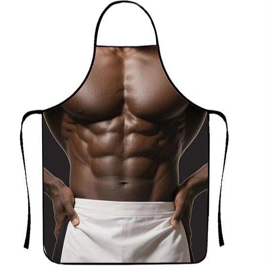 Фартук мужской прикольный с 3D принтом мускулистого торса Киев - изображение 2