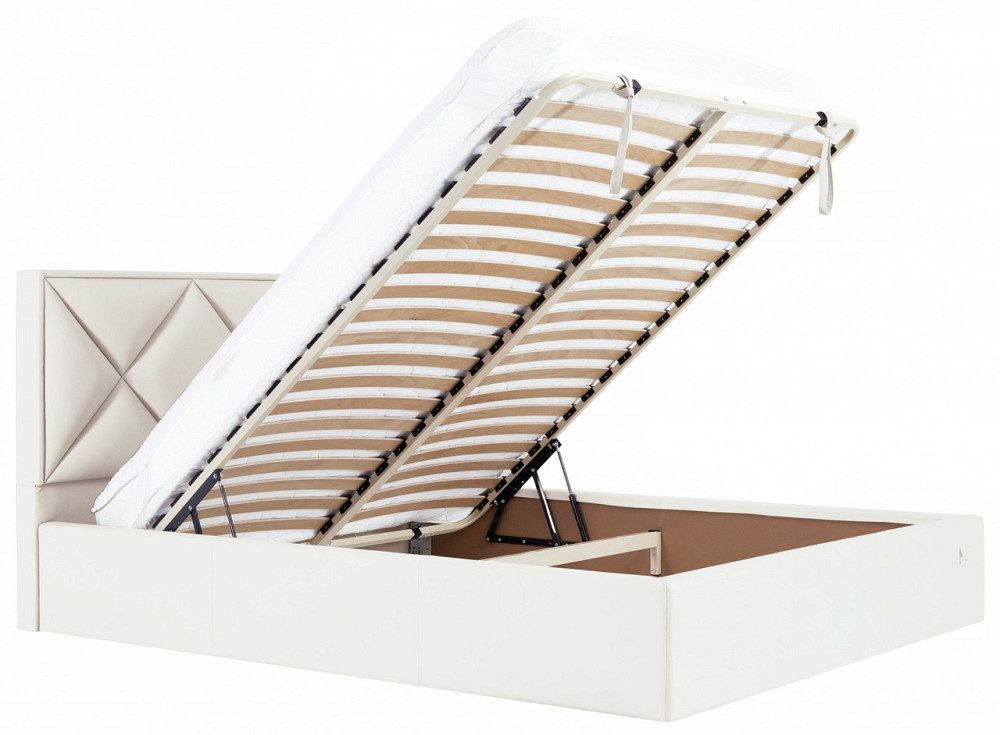 Кровать Двуспальная Leeds Comfort 160 х 200 см Fly 2200 С подъемным механизмом и нишей для белья Белый Днепр - изображение 10