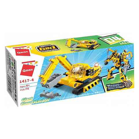 Дитячий Конструктор Qman 1417-1-6 будтехніка, 79 дет  Giant Claw Excavator Вінниця