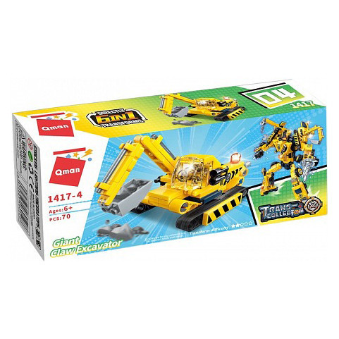 Дитячий Конструктор Qman 1417-1-6 будтехніка, 79 дет  Giant Claw Excavator Вінниця - фото 1