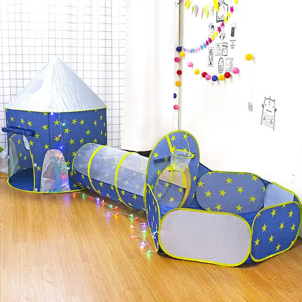 Детский игровой домик-палатка "Замок" 3в1 с туннелем и бассейном под шарики Коломия - фото 4