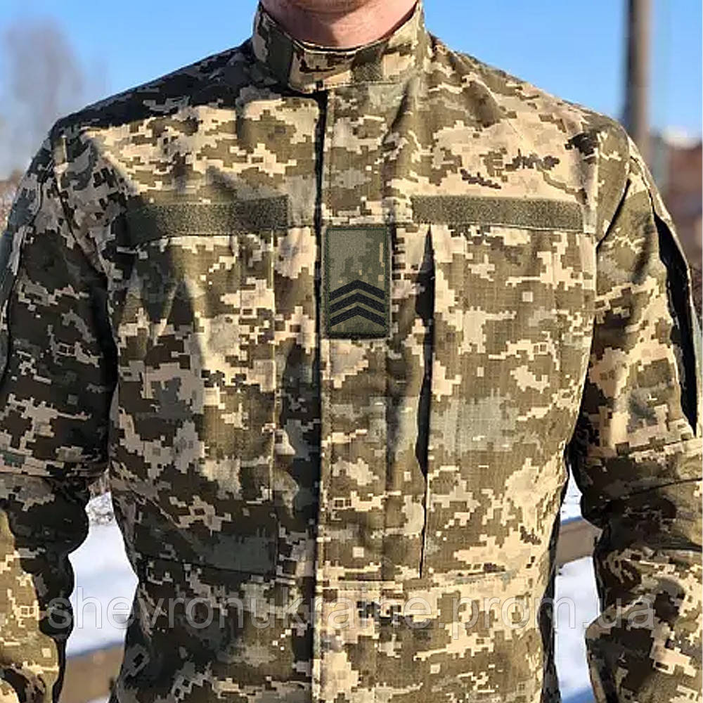 Погон сержанта (Материал пиксель. На липучке) Размер 10x5см Киев - изображение 2