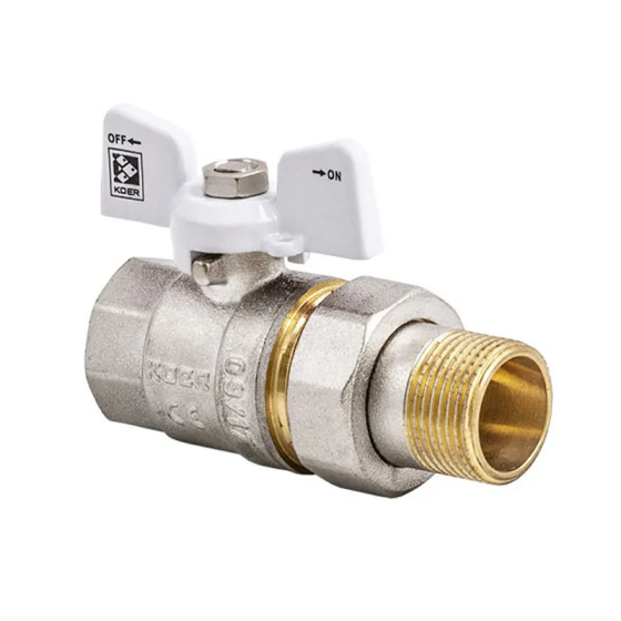 Кран з американкою 1" (Koer KR.227.W) білий (KR0098) Київ