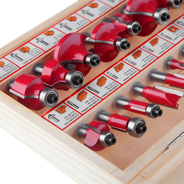 Набір фрез кінцевих по деревині, 18 шт. INTERTOOL HT-0073 Киев - изображение 5