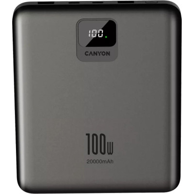 Батарея универсальная Canyon PB-2008 20000mAh PD/100W Q.C/3.0 (CNE-CPB2008DG) Винница - изображение 1