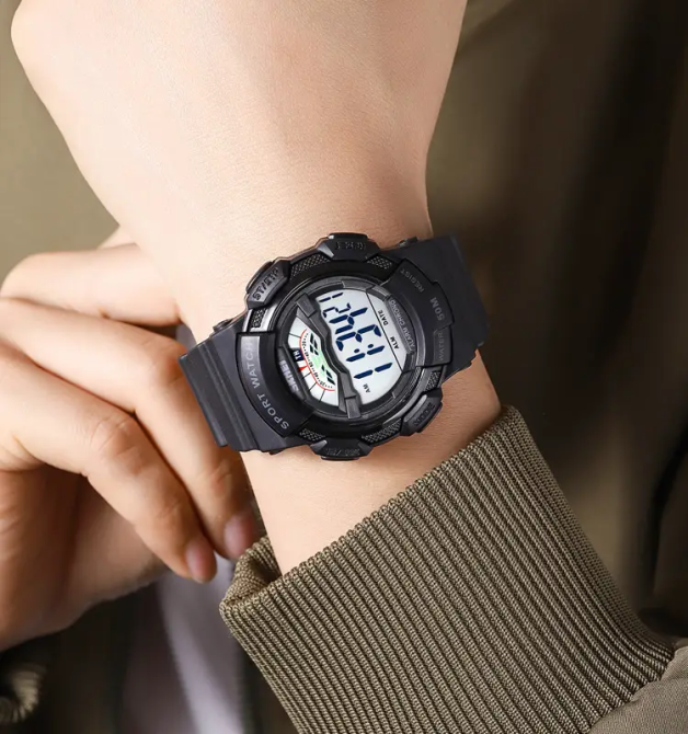 Чоловічий спортивний годинник Skmei 2153 (Чорний з білим циферблатом) Вінниця - фото 7