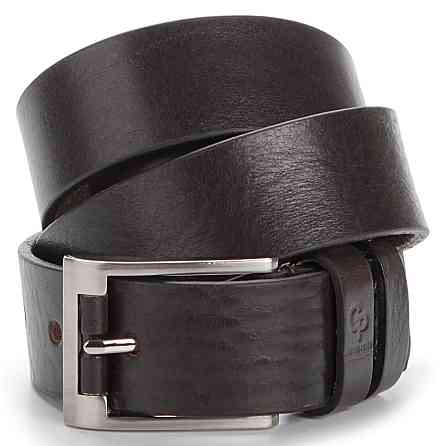 Мужской элитный кожаный ремень Коричневый (GRANDE PELLE) Киев