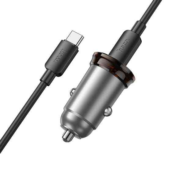 Автомобільний зарядний пристрій HOCO NZ16B Rigorous PD45W(2C) car charger set(C to C) metal grey Одеса