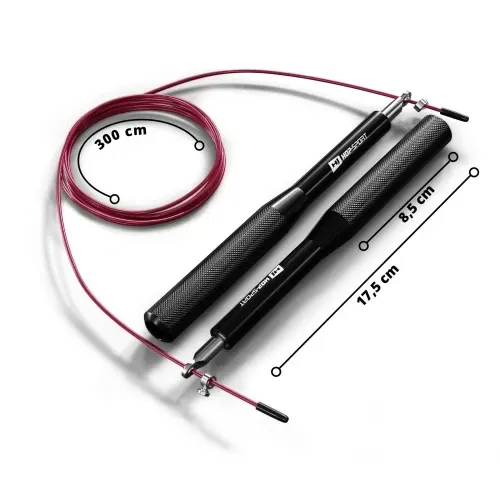 Скакалка Crossfit з алюмінієвими ручками Hop-Sport A020 чорний Київ