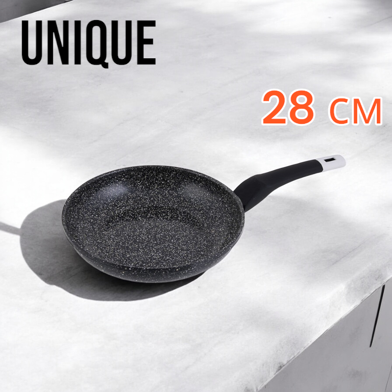Сковорода UNIQUE UN-5137 28 см гранит темный Одесса - изображение 1