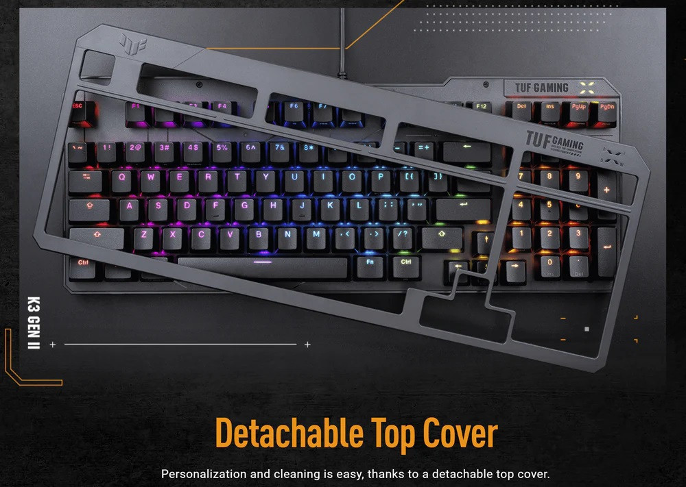 Клавіатура Asus TUF Gaming K3 Gen II Opti-Mech RGB 97key Switches ABS Black (90MP0390-BKMA00)_promo ( 25320 ) Харків - фото 8