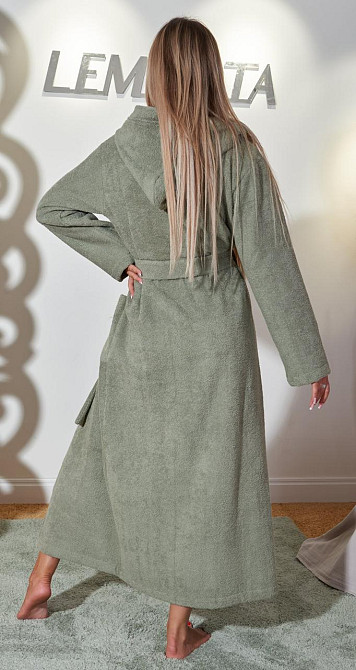 Хлопковый махровый халат с капюшоном Киев - изображение 5