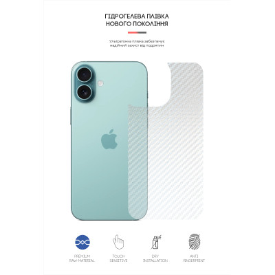 Пленка защитная Armorstandart for Back Panel Apple iPhone 16 Plus Carbone Transparent (ARM79607) Винница - изображение 2