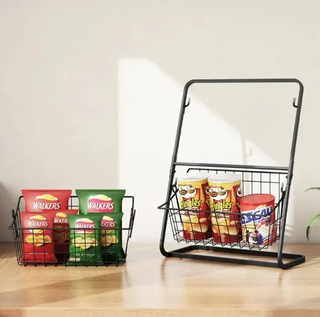 Универсальный кухонный металлический органайзер, двусторонняя полка для овощей, фруктов, приправ (39x28x18см) Коломия - фото 3