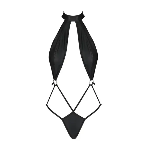 Боді-халтер з екошкіри Passion JANNIES BODY XXL/XXXL black Львов