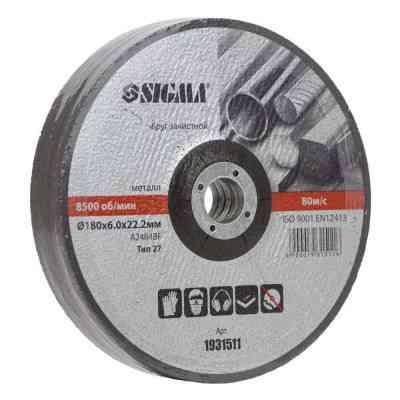 Круг зачистний Sigma по металу 180×6.0×22.2мм, 8500 об/хв (1931511) Вінниця