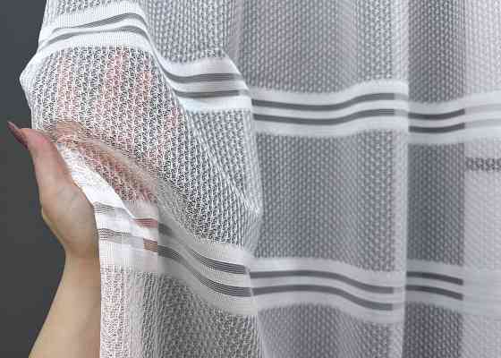 Короткий тюль VR-Textil 1942т Жаккард Белый 300х200 см (42-0906) Киев