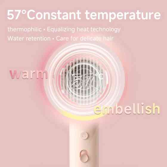 Фен Xiaomi Doco negative ion hair dryer soft and fast dry hair care Pink (Китайська вилка) Одесса