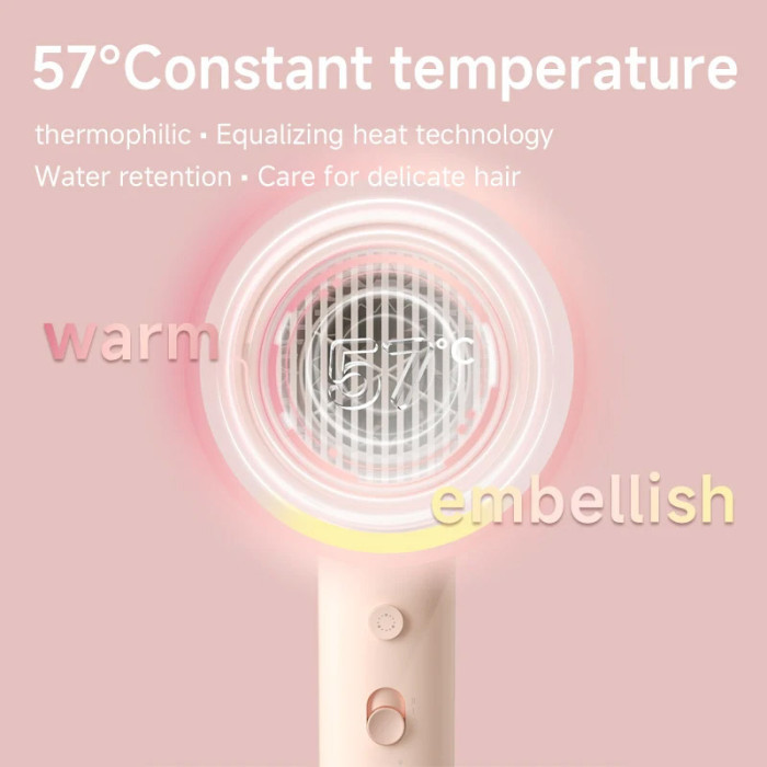Фен Xiaomi Doco negative ion hair dryer soft and fast dry hair care Pink (Китайська вилка) Одесса - изображение 6