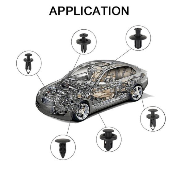 Набор автомобильных крепежей 190 шт. Киев