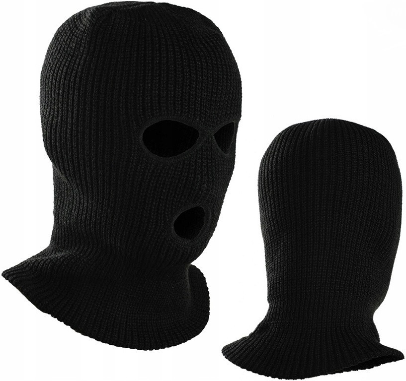 Універсальна Тактична Балаклава зимова з 3 отворами Mil-Tec від Sturm (12113002) Black Нововолинськ - фото 1