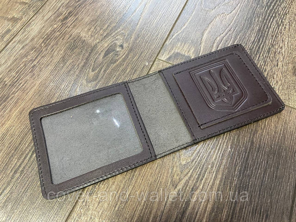 Шкіряна обкладинка ветеран МВС з кишенею для карток Київ - фото 2