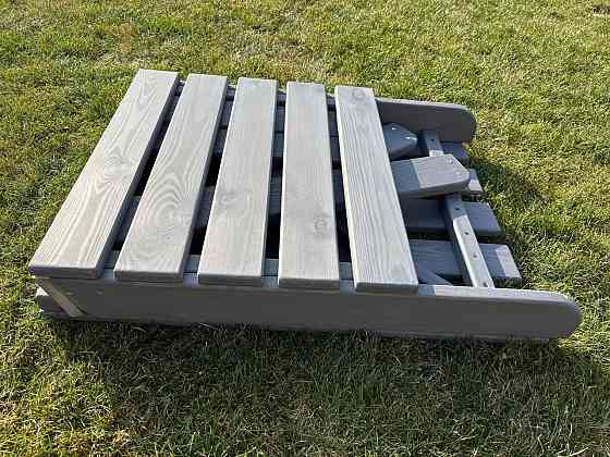 Кресло дачное деревянное складное шезлонг для зоны отдыха дома, дачи, сада, веранды из сосны, цвет графит Каменец-Подольский