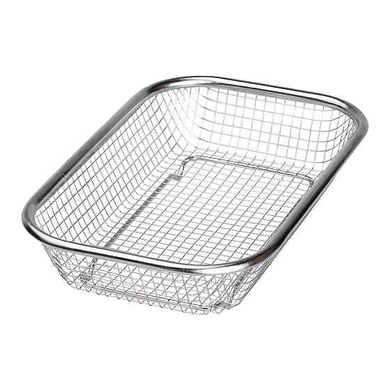 Сито-кошик для миття овочів та фруктів 29.5х21х6 см друшляк з нержавіючої сталі HP-19-23-M Коломия