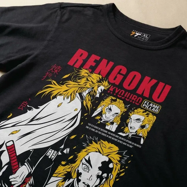 Футболка для подростка мальчика с принтом Клинок, рассекающий демонов Ренгоку 3 Размер 160 Anime10964 Днепр - изображение 3