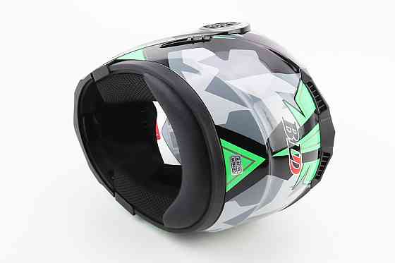 Шолом модуляр, закритий з відкидним підборіддям+відкидні окуляри BLD-159 М (57-58см), ЧОРНО-ЗЕЛЕНИЙ Киев