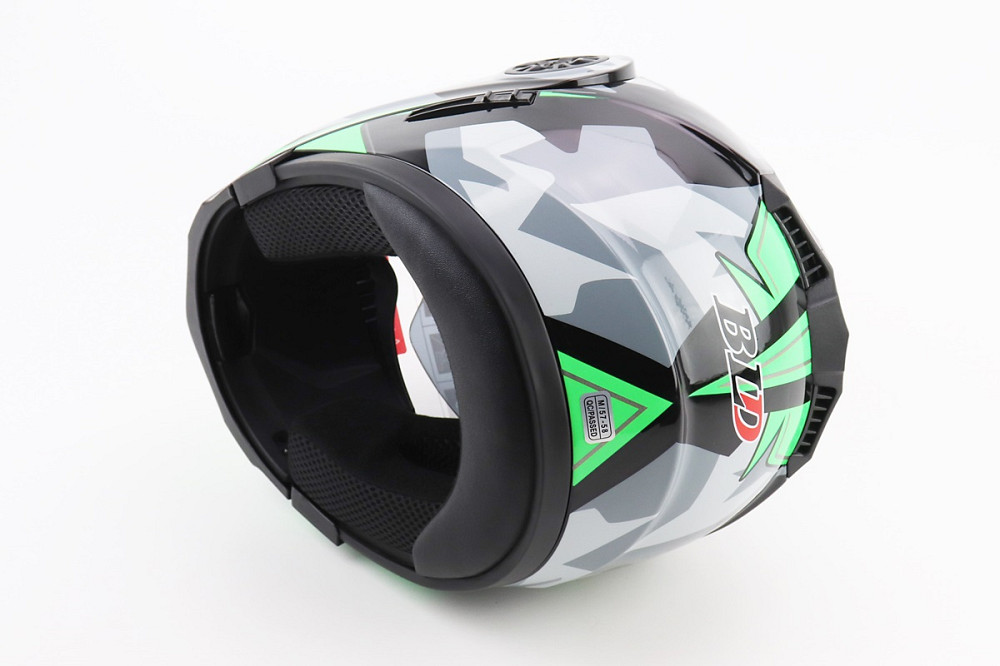 Шолом модуляр, закритий з відкидним підборіддям+відкидні окуляри BLD-159 М (57-58см), ЧОРНО-ЗЕЛЕНИЙ Київ - фото 3