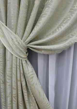 Комплект коротких штор VR-Textil Жаккард Magic № 1602ш Сатин 145х170 см 2 шт (35-0247) Киев